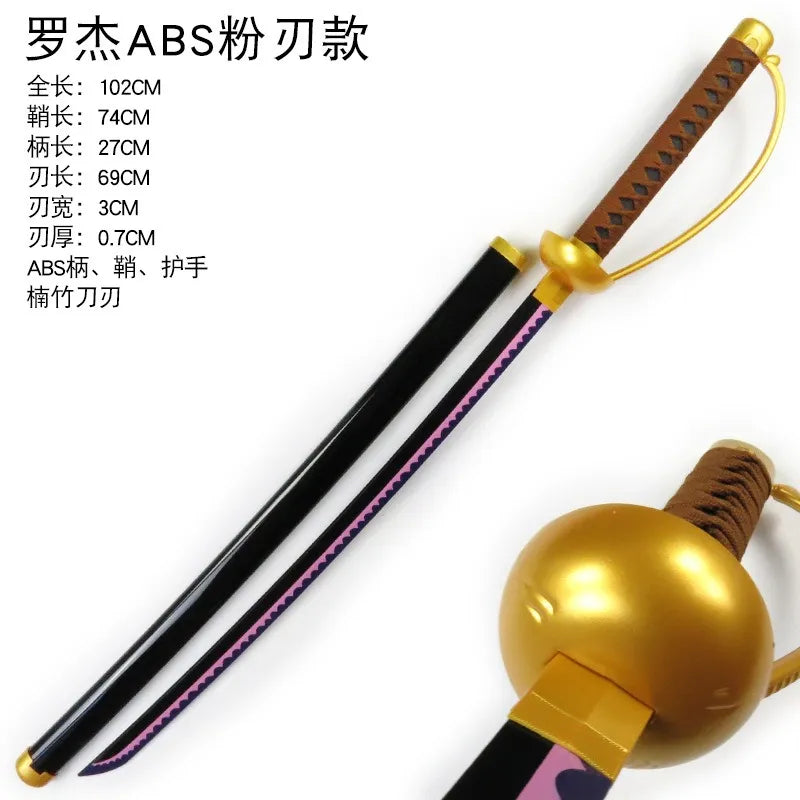 Gol D Roger 104cm wooden katana fully assembled anime sword free shipping