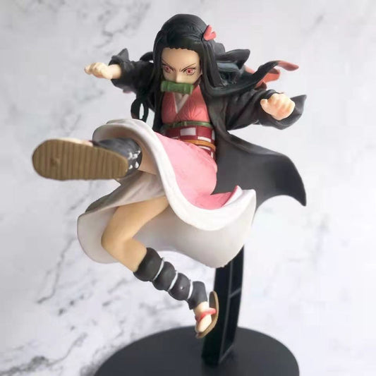 Nezuko flying kick Demon Slayer anime action figure – KidKat