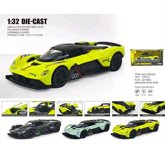 1:32 Aston Martin Valkyrie AMR Pro die cast metal model car collectible KidKat free shipping